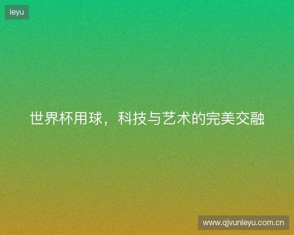 世界杯用球，科技与艺术的完美交融